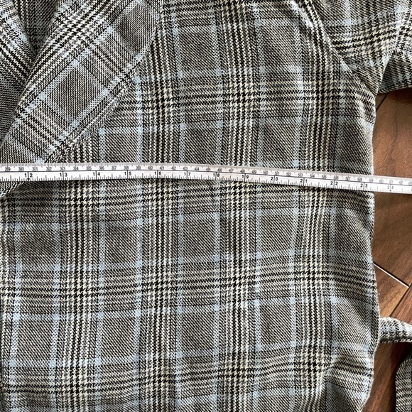 Handmade Blue Plaid Belted Coat - Picture 11 of 16